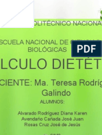 CÁLCULO DIETÉTICO Ma. Teresa Rodríguez Galindo