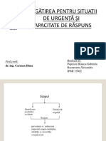 Pregătirea Pentru Situații de Urgență Și