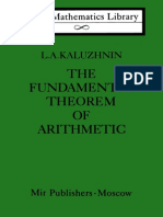 Kaluzhnin Fundamental Theorem of Arithmetic LML