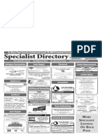 Specialist Directory: To Have Your Service Listed and Reach 30,000 Potential Customers Call 860-435-9873