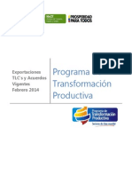 Evolución de las exportaciones a países TLC  Febrero 2014