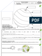 Guía de Trabajo Describen Características de Nuestro Planeta Tierra