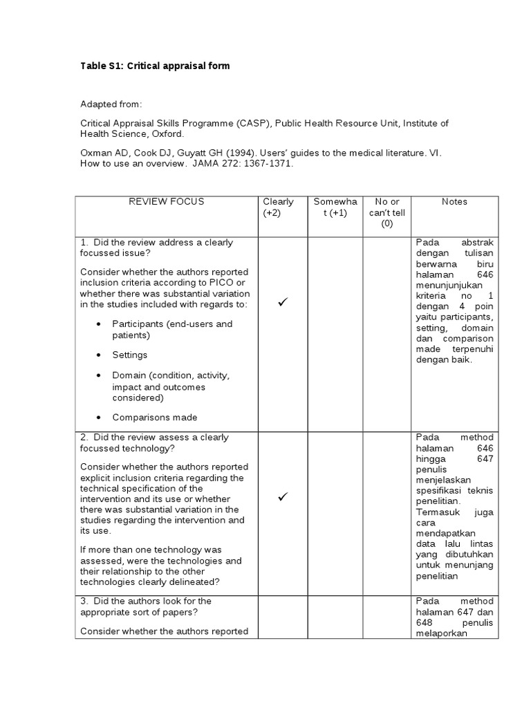 Health Research Appraisal Guide | PDF | Computers