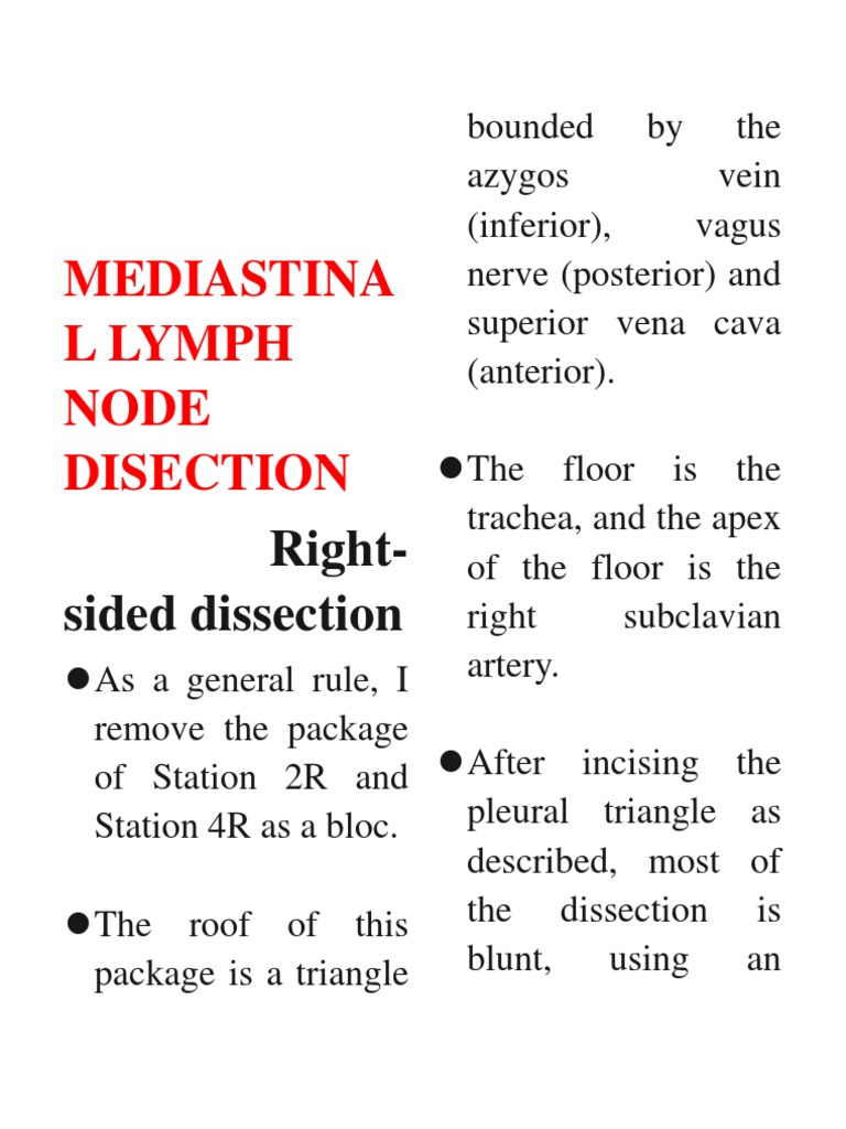 Mediastinal Lymph Node Disection | PDF | Lung | Organ (Anatomy)