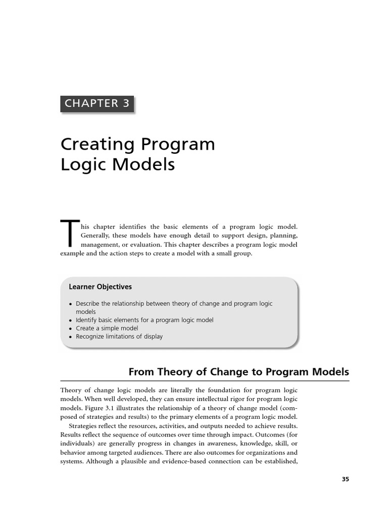 Creating Program Logic Models | PDF