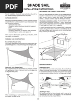 Shade Sail Instruction Manual