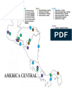 Mapa de Centro America Con Sus Volcanes, Mesetas, Llanuras, Volcanes y Montañas