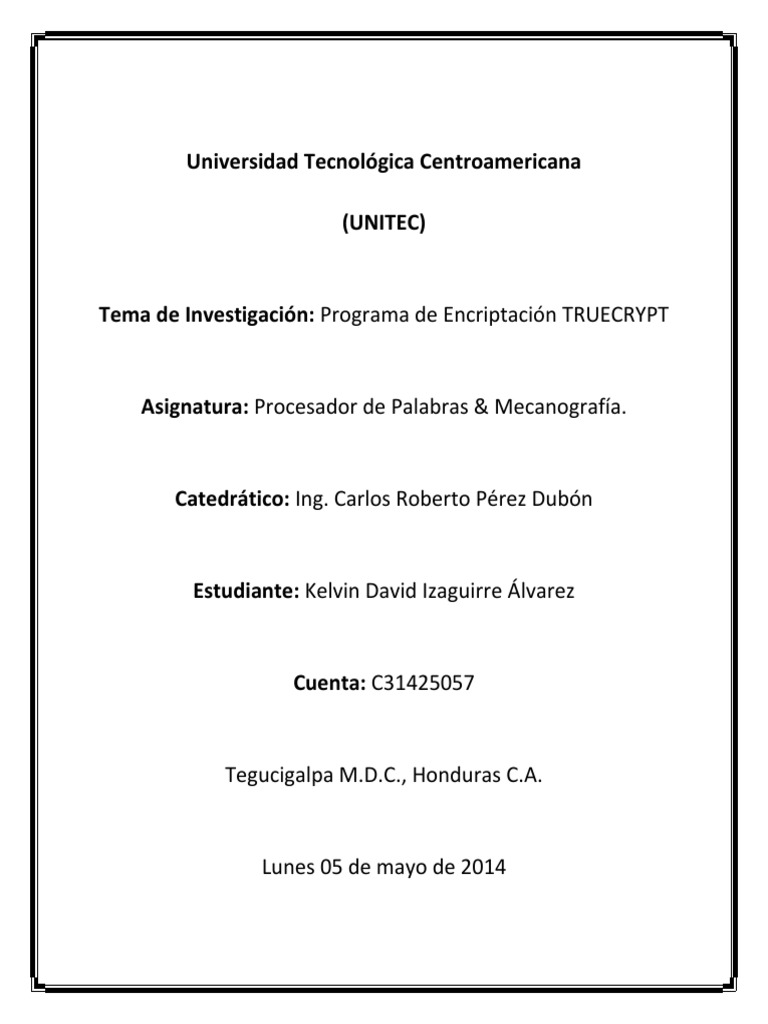 True Crypt (David Alvarez) | PDF | Informática | Áreas de informática