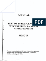 Manual WISC-R (Test de Inteligencia Wechsler para Niños)