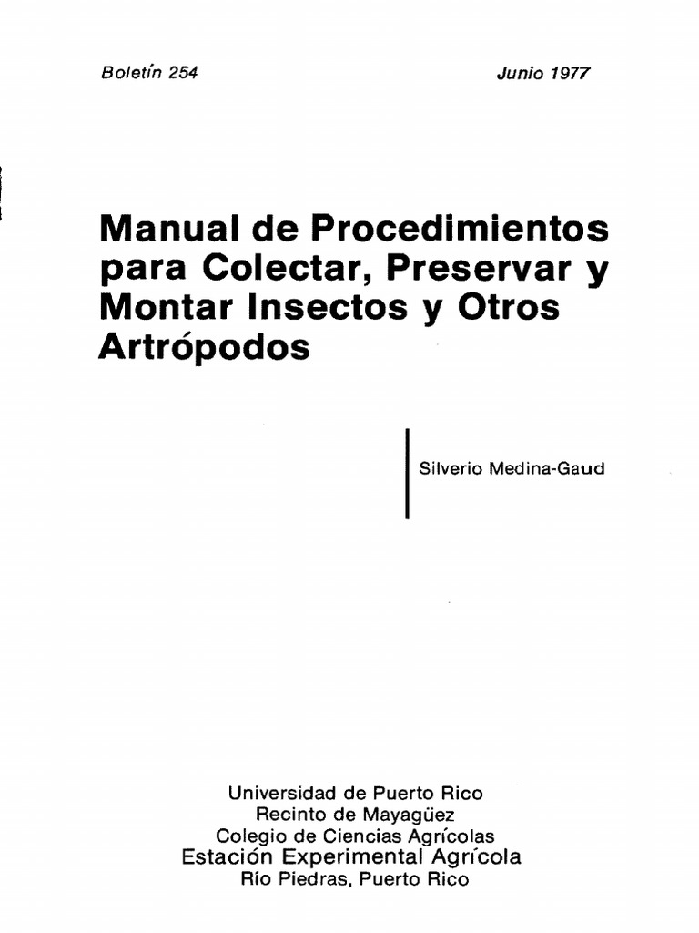 Montaje y Preservación de Insectos | PDF