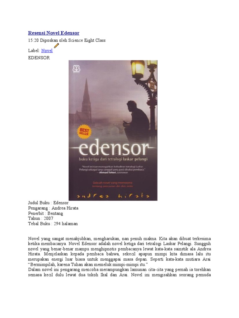 Resensi Novel Edensor