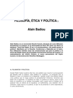 Badiou Filosofia Etica y Politica