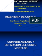 II Comportamiento y Estimacion Del Costo - Modelos