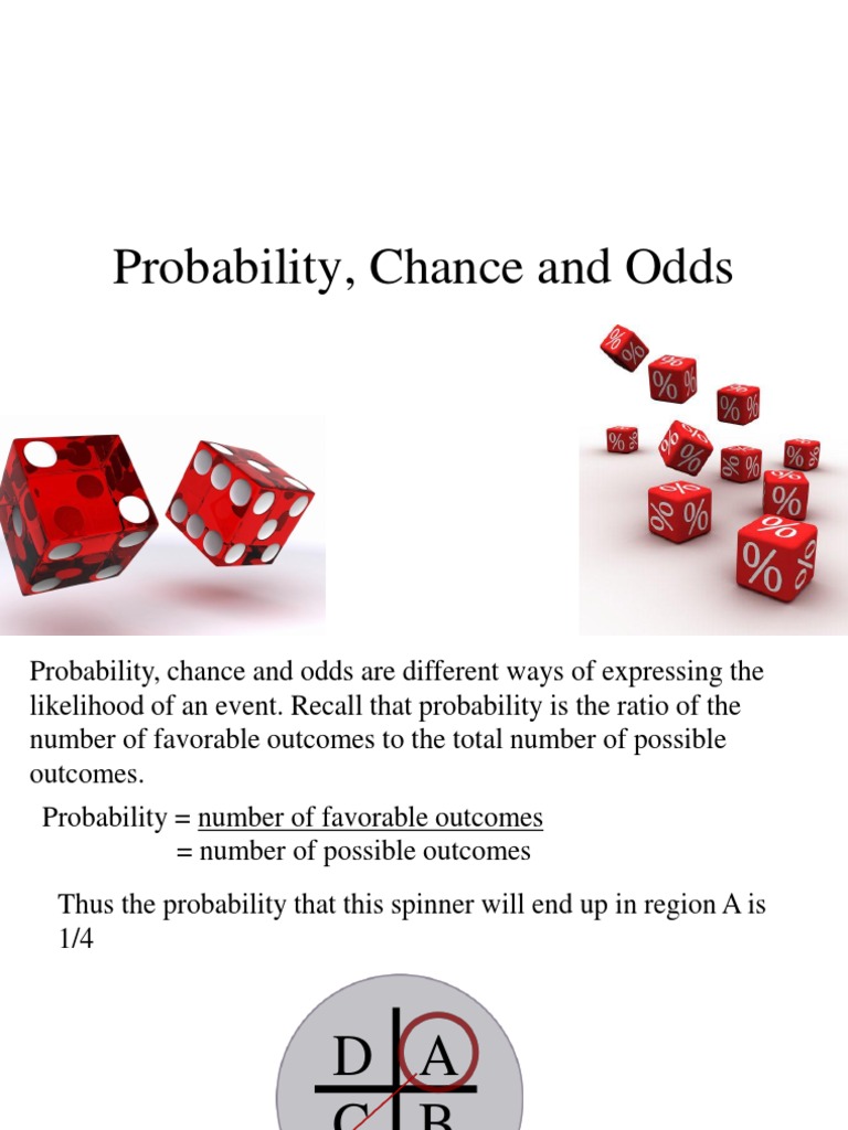 Probability, Chance and Odds | Odds | Probability