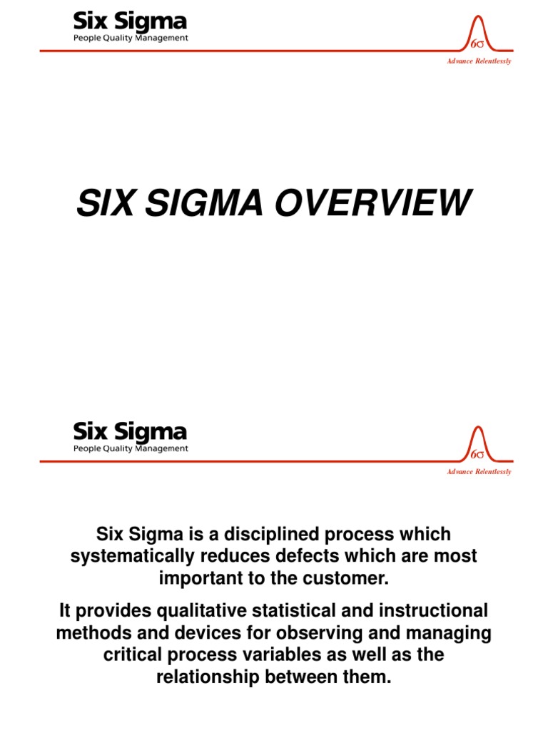 SixSigma Official | PDF | Six Sigma | Standard Deviation