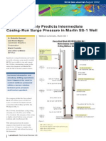 Model Accurately Predicts Intermediate Casing-Run Surge Pressure in Marlin SS-1 Well