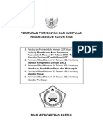 Peraturan Pemerintah Dan Kumpulan Permendikbud Tahun 2013