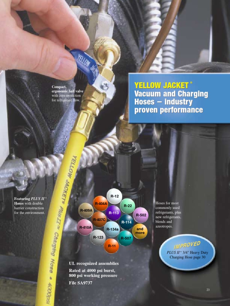 Yellow Jacket Hoses PDF Valve Pipe (Fluid Conveyance)