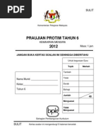 2012 - Pra Ujian Protim - Matematik - Tahun 6