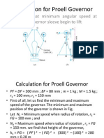Calculation For Proell Governor: We Know That Minimum Angular Speed at Which The Governor Sleeve Begin To Lift