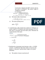 Material Science Assignment Solution Class Activity Crystal Structure 1