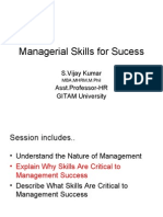 Managerial Skills For Sucess