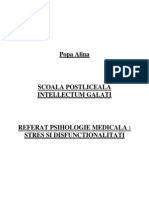 Psihologie Medicala Stres Si Disfunctionalitati