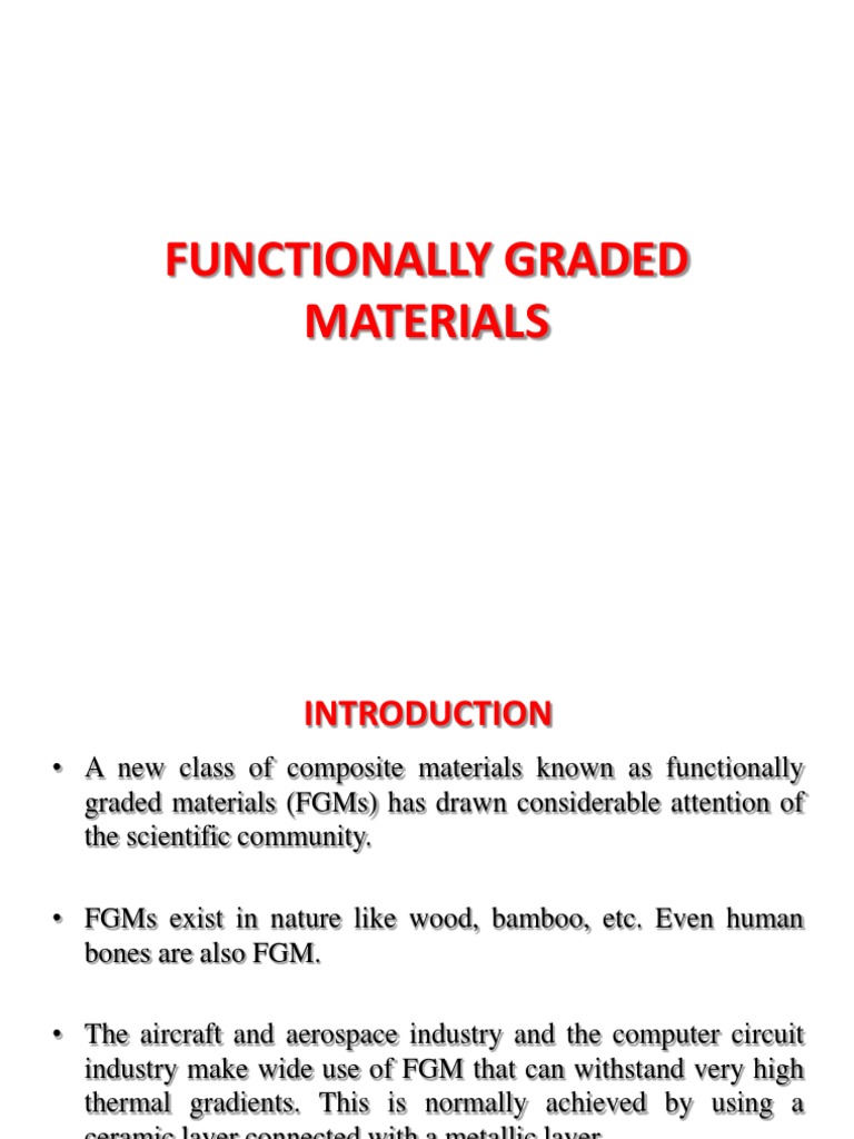 Functionally Graded Materials | PDF | Ceramics | Microstructure