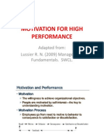 Motivating For High Performance