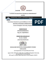 Bangalore University "A Study On Analysis of Financial Performance" at KPCL