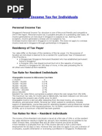 Singapore Personal Income Tax