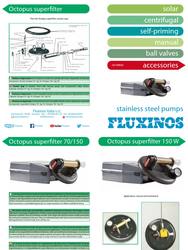 Suction cups Octopus Hydraulic Engineering Mechanical Engineering