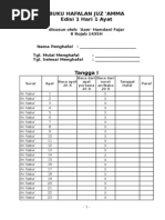 Buku Hafalan Juz Amma Edisi 1 Hari 1 Ayat
