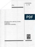 2-78 Bloque de Arcilla Para Paredes. Especificaciones.
