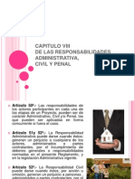 CAPITULO VIII Responsabilidades Admi, Civil y Penal