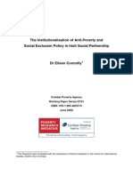 The Institutionalisation of Anti-Poverty and Social Exclusion Policy in Irish Social Partnership