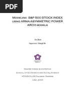 Modeling S&P 500 STOCK INDEX Using ARMA-ASYMMETRIC POWER ARCH Models