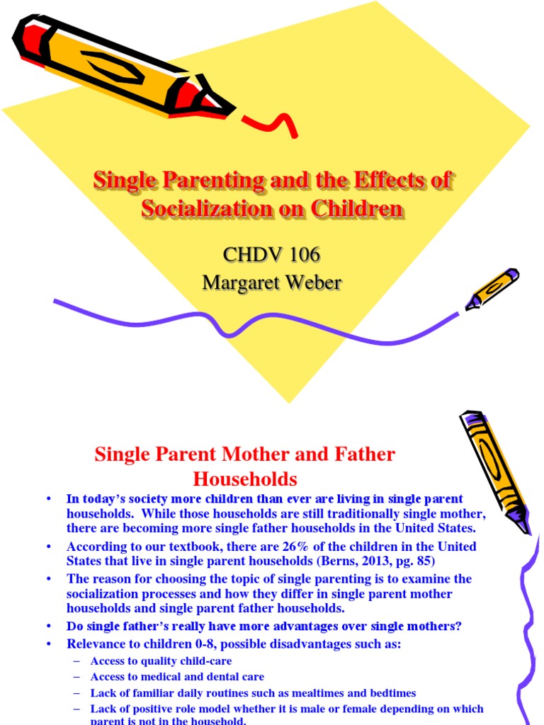 Socialization Effects in Single Parenting | PDF | Single Parent | Child ...