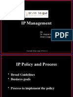 IP Management: by Dr. Kalyan Kankanala, Brain League IP Services