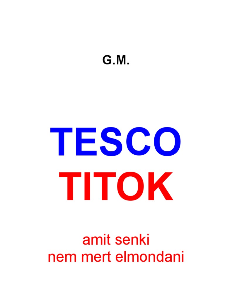 Tesco Titok 1. | PDF