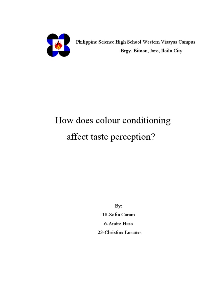 How Does Color Conditioning Affect Taste Perception? Perception