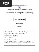 Mca II Dbms Labmannual