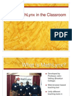 CUNY Math - Using MathLynx in The Classroom - Ki Song