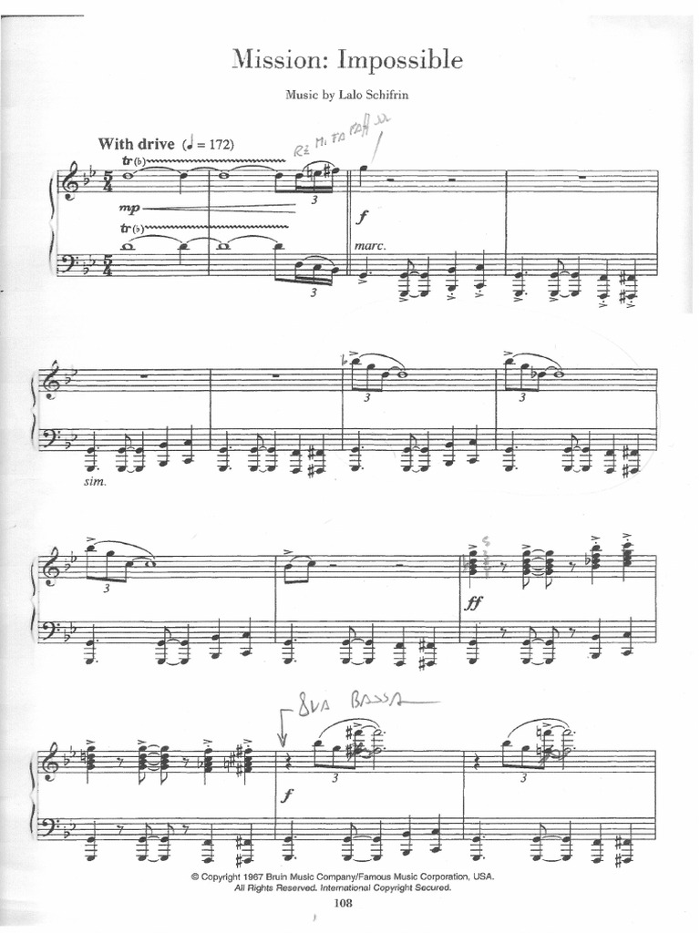 Mission Impossible - Piano Sheet | PDF