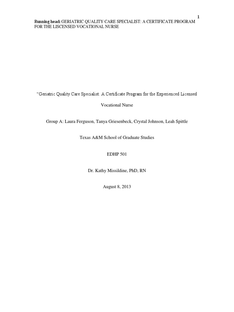 Final Group Project Revision Version | PDF | Nursing Home Care | Geriatrics