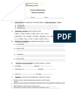 Prueba Numeros Naturales