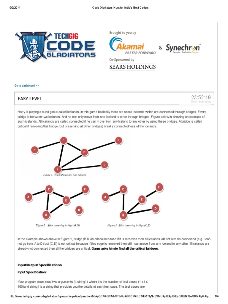Code Gladiators Hunt For India's Best Coders | PDF | Input/Output ...