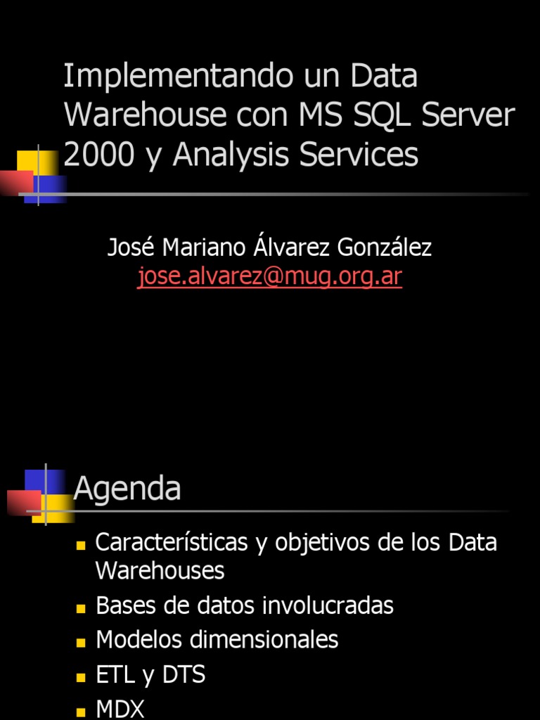 Implementación de Data Warehouse | PDF | Almacén de datos | Tecnologías ...