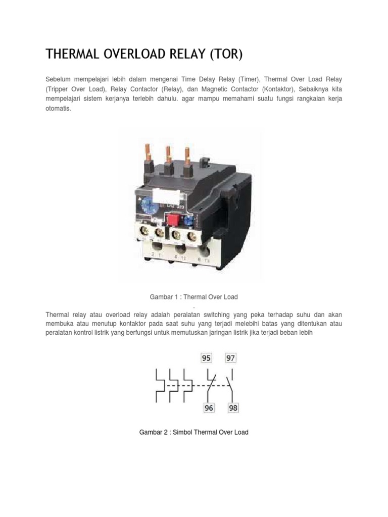 Thermal Overload Relay | PDF