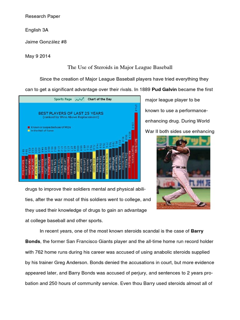 Steroid Use in MLB History | PDF | Sports & Recreation | Self-Improvement